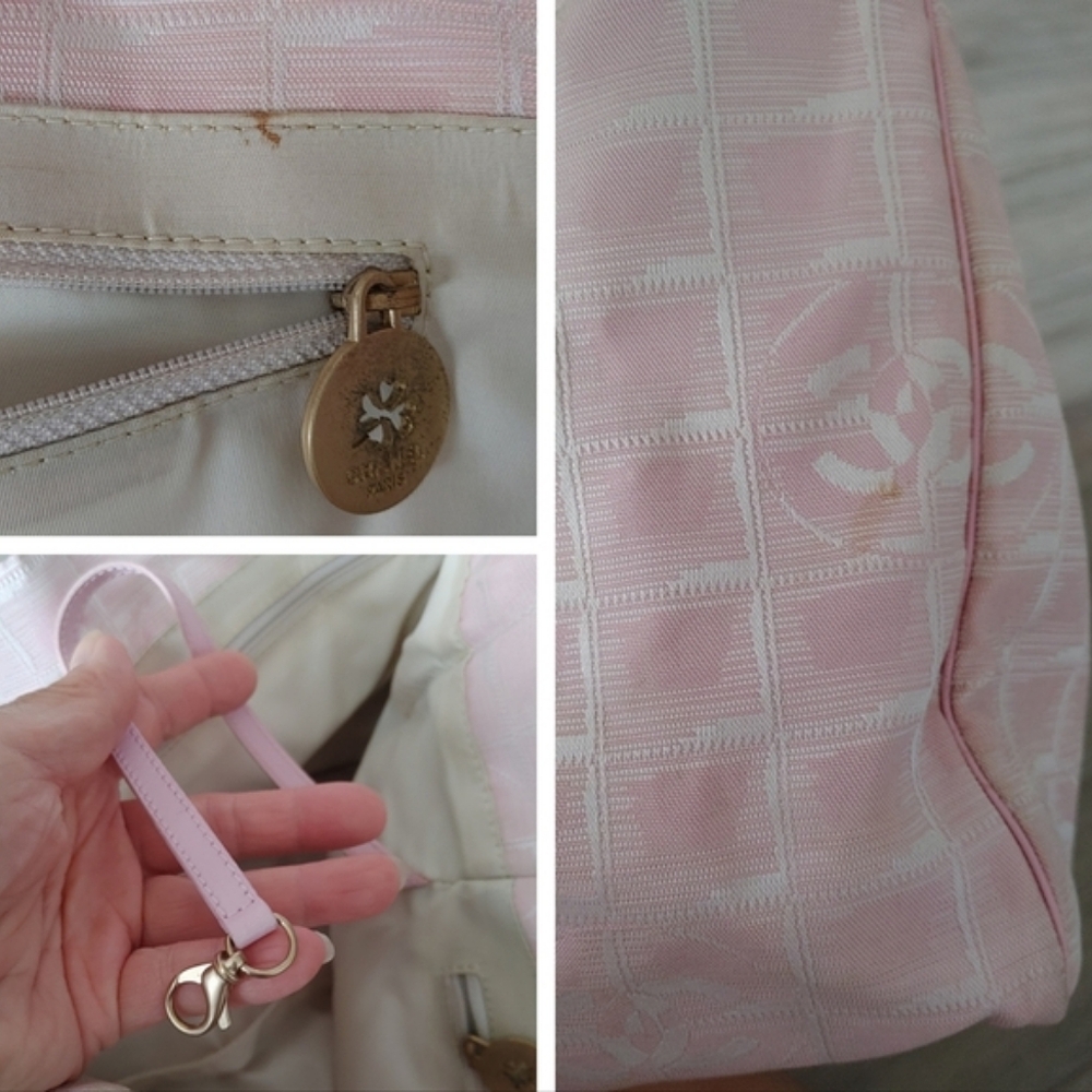 Chanel Pink Nylon CC Travel Ligne Tote Bag - Picture 7 of 16